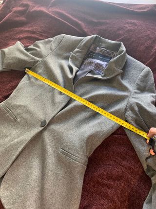 Blazer Gris Algodón Zara
