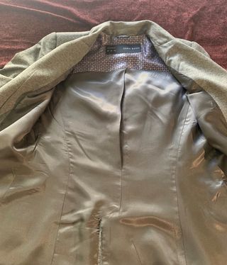 Blazer Gris Algodón Zara