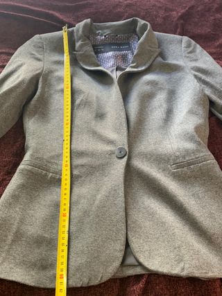 Blazer Gris Algodón Zara