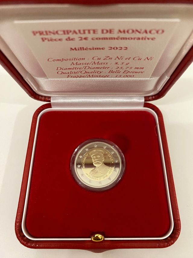 Moneda 2€ Conmemorativa Mónaco 2022