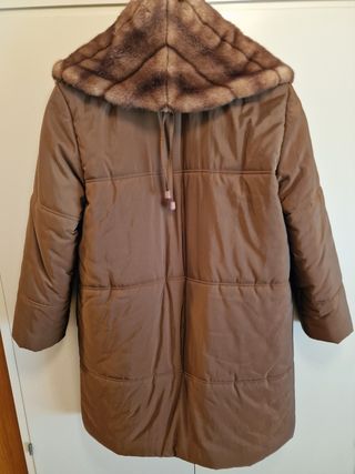 Piumino con pelliccia ecologica, vintage Superior