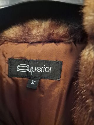 Piumino con pelliccia ecologica, vintage Superior