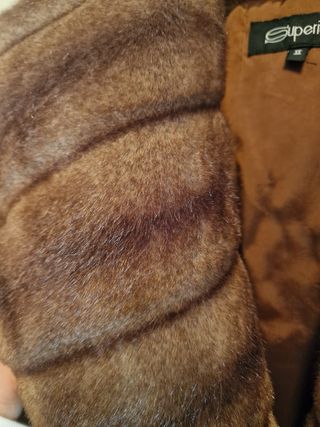 Piumino con pelliccia ecologica, vintage Superior