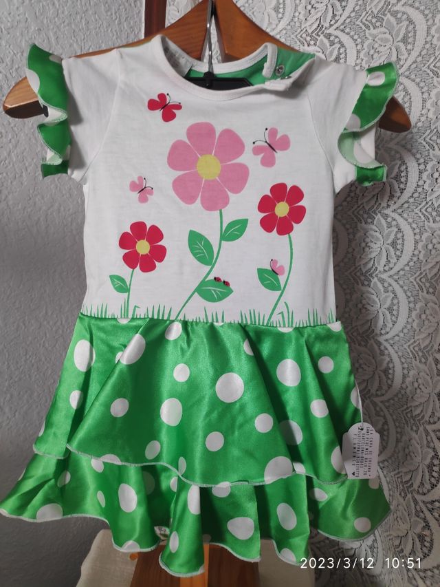 BODY FLAMENCO BEBÉ "NUEVO" TALLA 1 MES