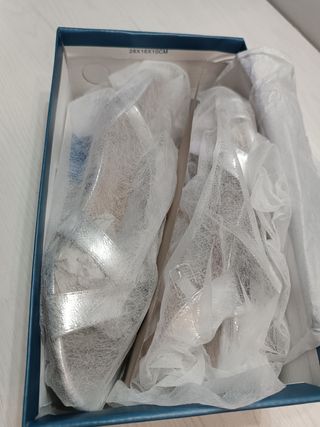 sandalias plateadas T.39