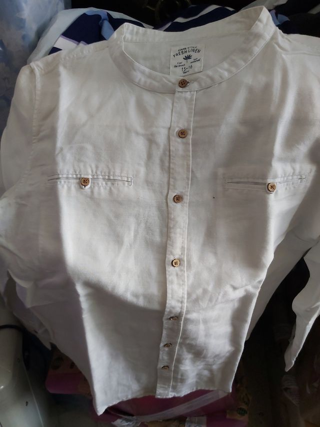 Camisa Blanca Talla 15-16 FRESH LINEN