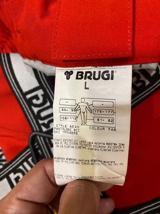 PANTALON ESQUI ROJO BRUGI (UN USO CON FACTURA)
