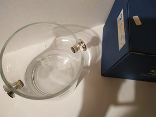 Cubitera elegante cristal y plata