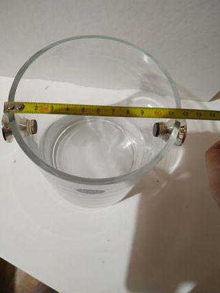 Cubitera elegante cristal y plata