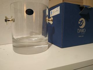 Cubitera elegante cristal y plata