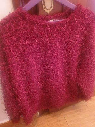 Jersey rojo vino con pósito uso, vendo a un precio