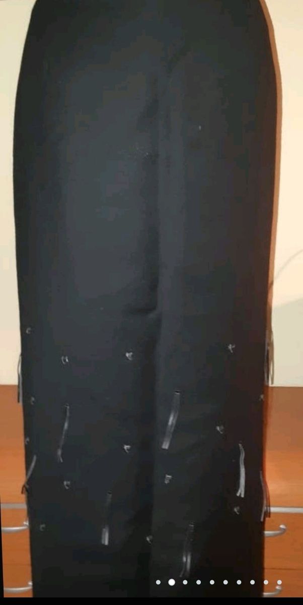 40/42 Bessy falda con detalles de cuero