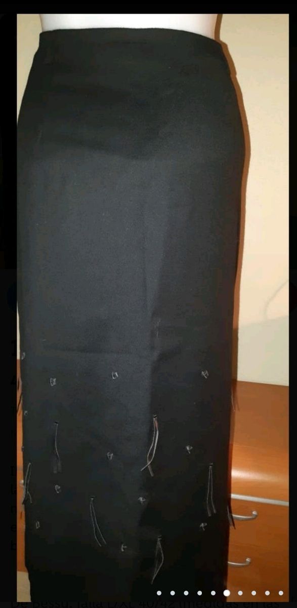 40/42 Bessy falda con detalles de cuero