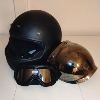 Conjunto casco moto