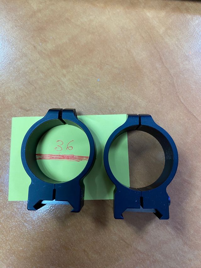 Monturas warne maxima acanaladas 36mm fijas