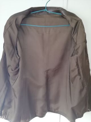 Chaqueta de cuero marrón vintage rebajada. Unisex