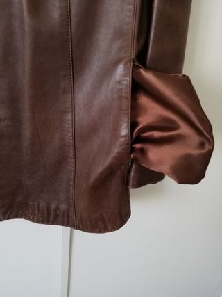 Chaqueta de cuero marrón vintage rebajada. Unisex