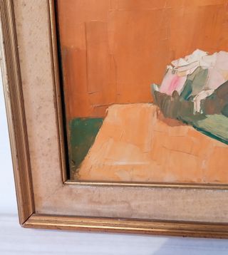 Quadro dipinto a mano su tela con cornice in legno