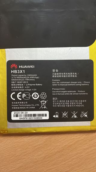 Batería HB3X1 para tablet huawey media pad 10 link