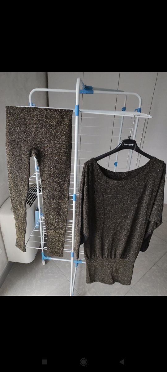 leggings e maxi maglia