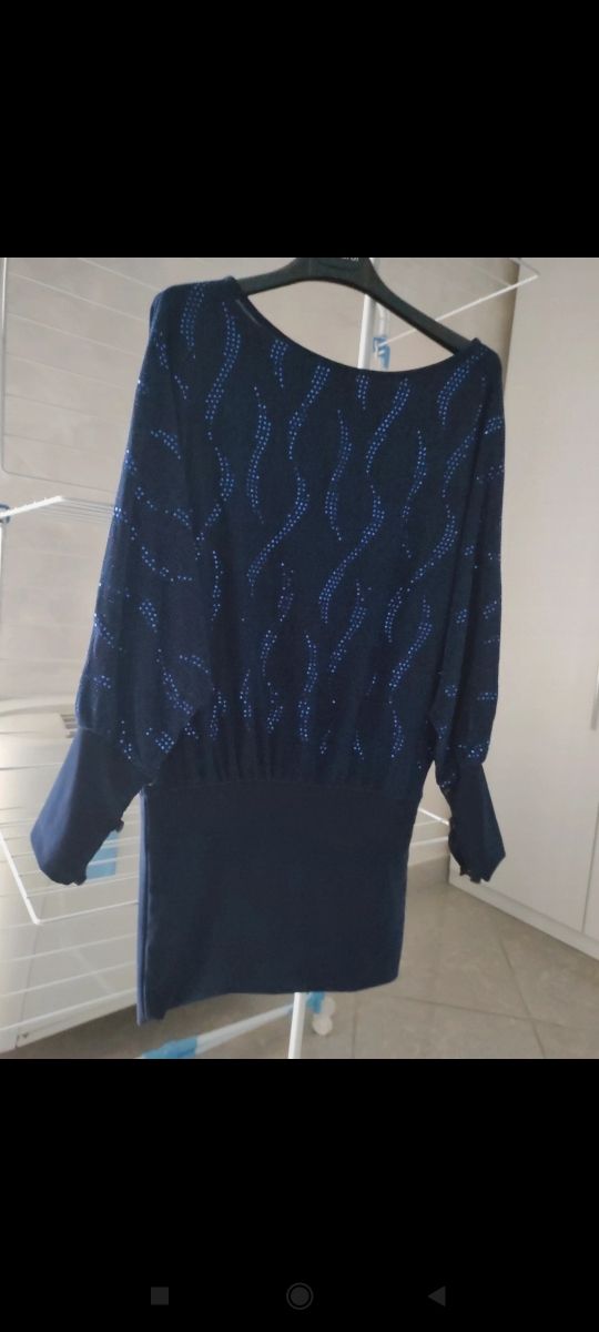 maxi maglia blu