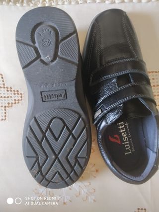 Zapato hombre Luisetti negro velcro (talla 42)
