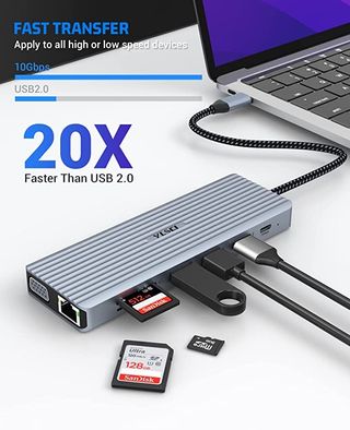 Hub USB C, 14 en 1 Docking Station, 2xHDMI NUEVO