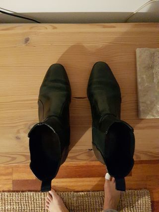 botines negros massimo dutti