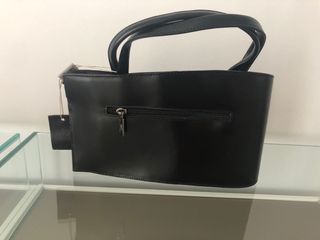 Bolso negro piel italiano