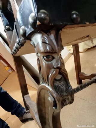 +100 AÑOS SILLON CUERO CASTILLO. LEON BUEN ESTADO