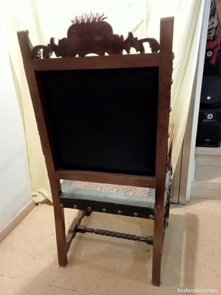 +100 AÑOS SILLON CUERO CASTILLO. LEON BUEN ESTADO