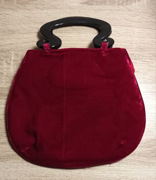 BOLSO ROJO ROSAS