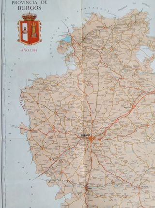 Mapa de la provincia de Burgos de 1984