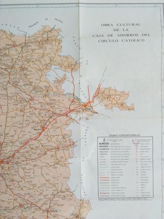 Mapa de la provincia de Burgos de 1984