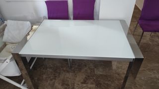 Tavolo in acciaio inox 130x80 allungabile a 190x80