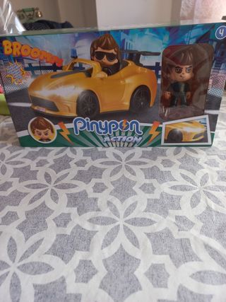 Pin y Pon Action Coche Amarillo Luz