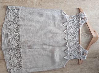 top camiseta de tirantes crochet. talla Unica