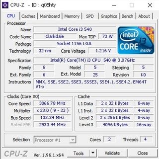Intel i3 540 