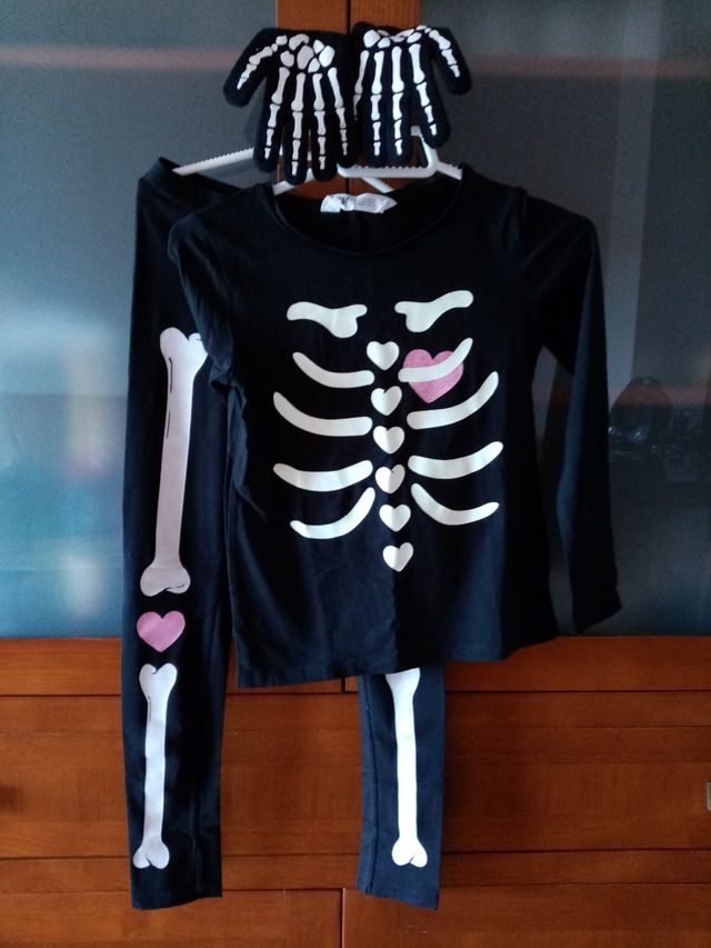 Disfraz de esqueleto de niña