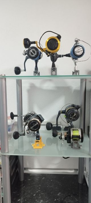 soporte para carrete de pesca 