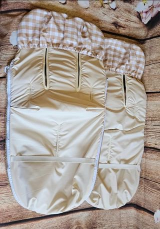 Sacos silla Gemelar,entretiempo Waffle/Vichy beige