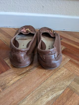 Manoletinas de piel talla 37