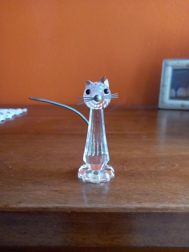 gatto in cristallo swarovsky
