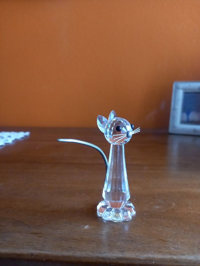 gatto in cristallo swarovsky