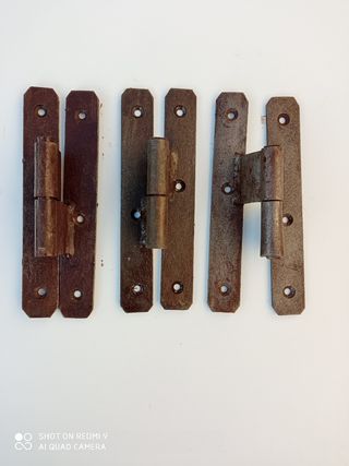 lote de tres bisagras antiguas Viejas,ferretería,