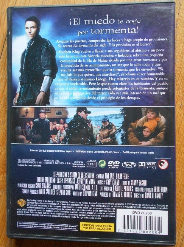 DVD La tempesta del secolo