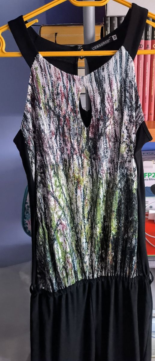 Camisola de Lantejoulas Preto Censurado