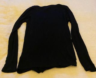 Camiseta manga larga negra Massimo Dutti 