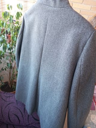 chaquetón de lana gris