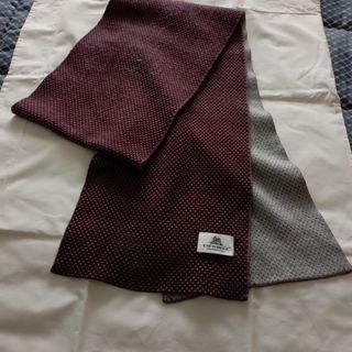 Sciarpa lana rosso bordeaux e grigia